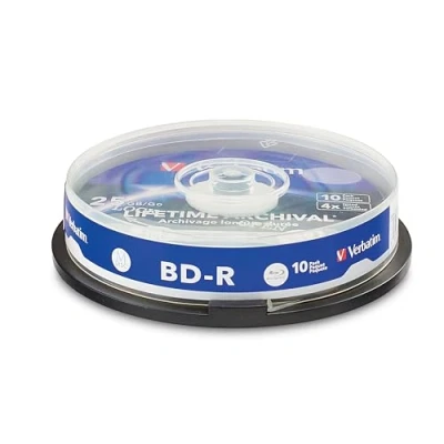 Image de Disque BD R VERBATIM M Disc 4x Capacité 25 Go Spindle de 10 Vitesse d&#039;écriture