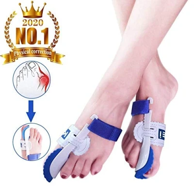 Image de Paire de coussinets correction avec attelle pour hallux valgus et oignon Soulagement la douleur une utilisation nuit Kemei