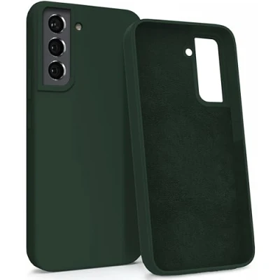 Image de MyGadget Coque pour Samsung Galaxy S22 Case Protection Rigide Anti Choc avec Doublure Microfibre Olive Vert