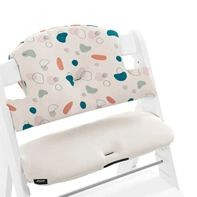 Image de hauck Coussin Chaise Haute Bébé Highchair Pad Select, Compatible avec Chaises Alpha+, Beta+ et Arketa, Antidérapant, Double Rembourrage au Dossier, Facile à Fixer, Jersey Organic
