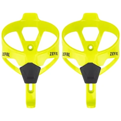 Image de ZEFAL Pack Pulse A2 de Deux Porte Bidons Vélo Légers Gourde Vélo/VTT/Vélo Route Résistant et Durable 26g Chaque Bidon Jaune Fluo