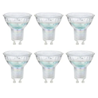Image de Amazon Basics Lot de 6 ampoules spot LED GU10, 4,9 W (équivalent à 50 W), blanc froid, Dimmable, qualité professionnelle,