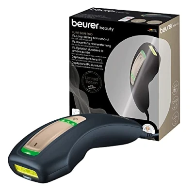 Image de Beurer IPL 5800 Pure Skin Pro Épilateur à la lumière pulsée longue durée, utilisation sur corps, visage, maillot, avec application, noir