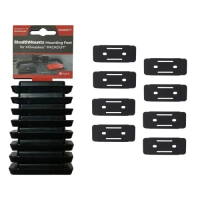 Image de StealthMounts Supports de Fixation Pour Système Milwaukee Packout (Noir) Stabilité et Rangement Pratique Compatible avec le une Organisation Optimale Lot 8