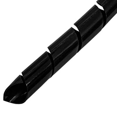 Image de Lumonic tuyau de câble spiralé noir 10m I Ruban 4mm pour câbles 1,5 10mm diamètre Protection flexible usage privé