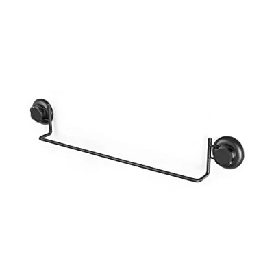 Image de Compactor Bestlock Porte serviettes à ventouse, Noir, 60,6 x 6,5 H 9 cm, RAN9784