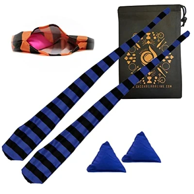 Image de Cascade Juggling Poi Chaussettes et poids d&#039;entraînement extensibles Idéales pour tous les niveaux (bleu noir)