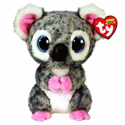 Image de Ty Beanie Boo&#039;s Peluche Karli le Koala 15 cm, Gris et Blanc, TY36378