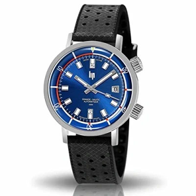 Image de Lip Hommes Analogique Automatique Montre avec Bracelet en Caoutchouc 671521