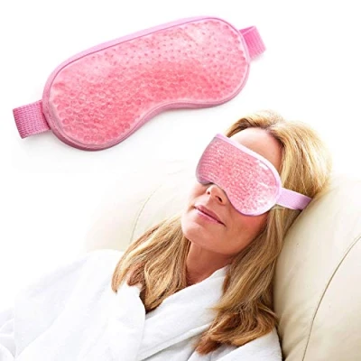 Image de Masque pour les Yeux Thérapie Froid et Chaud contre Troubles du Sommeil, Migraines, Cernes. Relaxant Apaisant Soulage la Fatigue Oculaire