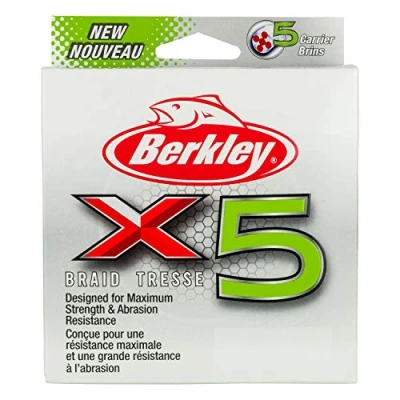 Image de Berkley X5, Fil de Pêche, Tresse 5 Brins pour la Pêche en Mer et Eau Douce, plus Résistante, aux Carnassiers