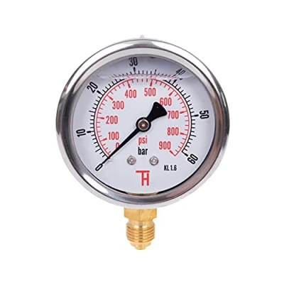 Image de THERMIS Manomètre 304G 1/4 Raccord de bas 63 mm (0 60 bar) résistant aux chocs