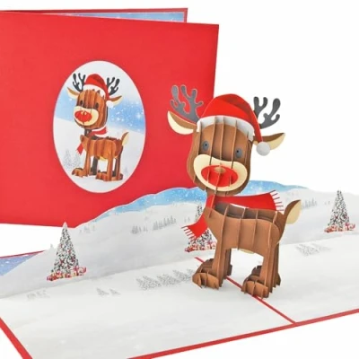Image de Favour Pop Up® TM096 Carte de Noël 3D faite à la main Convient également pour les bons d&#039;achat et cadeaux en argent