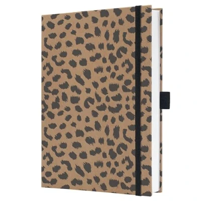 Image de SIGEL JN851 Jolie Carnet de notes, Pure Cheetah, ligné, 15,2 x 20,3 cm, couverture rigide, 192 pages, brun, noir
