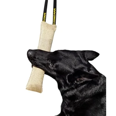 Image de Dingo Jouet en Jute à Une Poignée pour l&#039;Éducation Canine, Le Récupérer, l&#039;Apprentissage de la Morsure, Jeu Proie, Tir Corde, Amusant, Mâcher Chien Fait Main 60 cm 10538