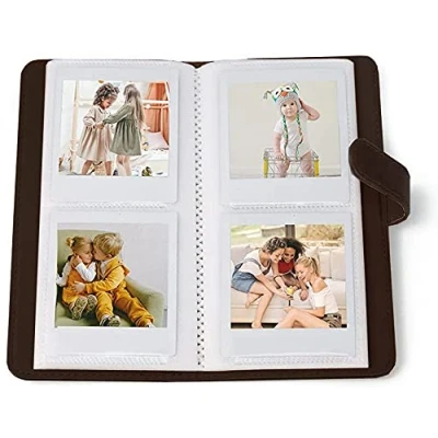 Image de TUHONG Mini album photo pour Fujifilm Instax Square SQ6, 80 pochettes en cuir synthétique de qualité supérieure SQ1/SQ10/SQ20/SQ6 et imprimante Polaroid Share SP 3 Noir