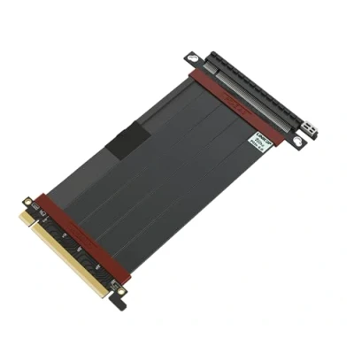 Image de LINKUP Ultra PCIe 4.0 X16 Câble Riser [Testé sur RTX4090 RX6950XT x570 B550 Z690] Blindé à Très Haut Débit Support Vertical Jeux PCI Express Gen 4┃Prise 180 Degrés (15cm) Compatible 3.0 Gén3 &amp; TT