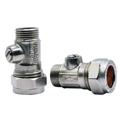Image de Pipestation® Bolofix 15 mmx3/8&quot; Lot de 2,Valve d&#039;isolation mâle en fer plat mm pour tuyaux flexibles raccord robinet,Valve isolante ISO,Valve flexible robinet