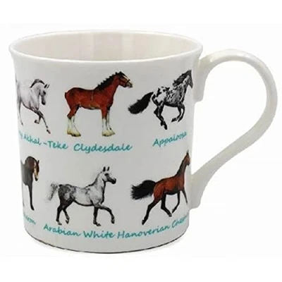 Image de The Leonardo Collection lesser and pavey LP92880 Tasse en céramique Motif chevaux Noir 12 x 8 9 cm