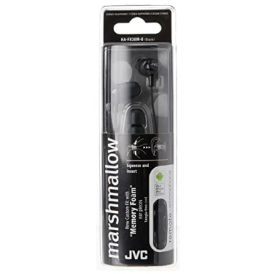 Image de JVC HA FX38M E Écouteurs Intra Auriculaires &quot;Marshmallow&quot; avec Télécommande et Micro Noir