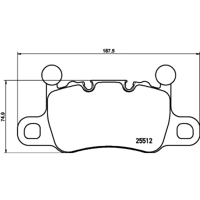 Image de BREMBO P 65 038 Jeu de plaquettes frein préparé pour indicateur d&#039;usure sans accessoires, avec masses d&#039;équilibrage PORSCHE: 911 Coupe, Cayenne