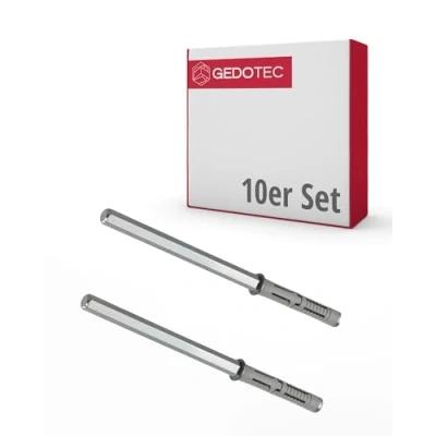 Image de Gedotec Lot de 10 Supports d&#039;étagères invisibles Titane Mini Support d&#039;étagère murale Charge maximale : 12 kg par paire en acier pour montage mural