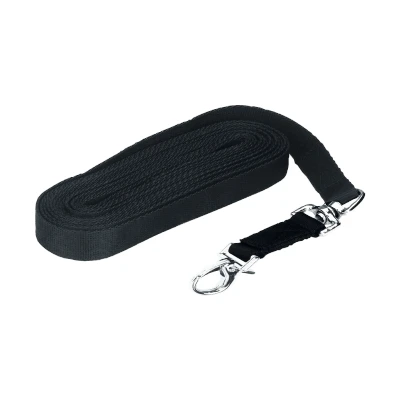 Image de Lunging line lux avec muskuton Zwart 7.5