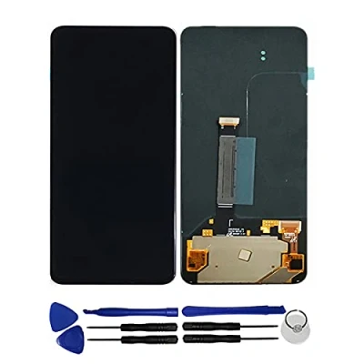 Image de OYOG Ecran pour Oppo Reno2 (sans LA Reconnaissance d’Empreintes DIGITALES) PCKM70 PCKT00 PCKM00 CPH1907 Vitre Tactile LCD Assemblé Châssis) Remplacement Noir