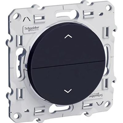 Image de Schneider Electric Odace, poussoir Anthracite, 2 boutons montée/descente pour volets roulants S540207