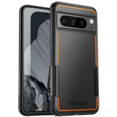 Image de Poetic Neon Series Coque compatible avec Google Pixel 8 Pro 5G 6,7&quot;, double couche, robuste, légère, fine et résistante aux chocs, noir
