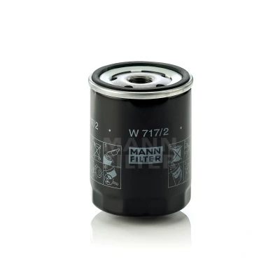 Image de MANN FILTER W 717/2 Filtre à huile 3/4 16 UNF avec deux clapets de non retour vissé ALFA ROMEO: 33 5 portes, 155, FIAT: Coupe, ABARTH: Ritmo