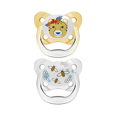 Image de Tétine Prevent Bouclier Mariposa T 2 6 18 mois Jaune