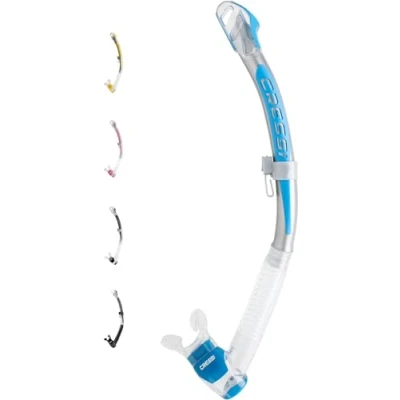 Image de Cressi Corfu Snorkel Unisex Adult, Trasparent/Argent/Azure, One Size