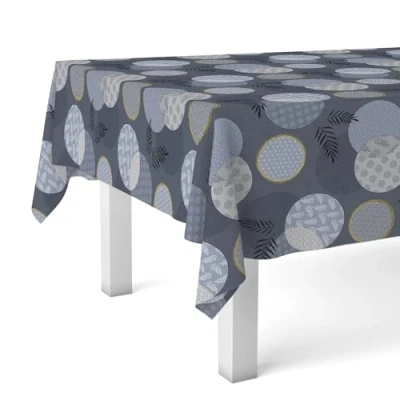 Image de Martina Home Lens Nappe en Toile Cirée Bleu 240 x 140 cm