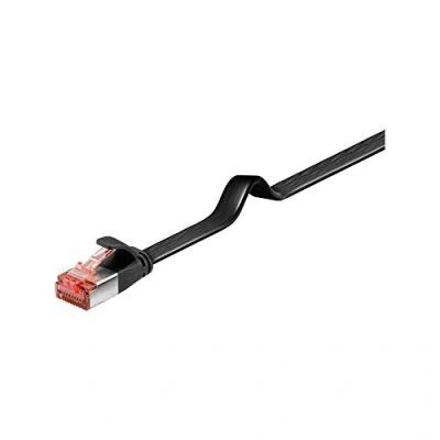 Image de GOOBAY Câble Ethernet Cat6 1.50m blindé plat Noir