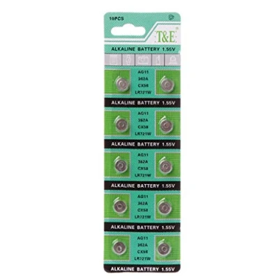 Image de Kodbww Lot de 10 piles alcalines AG11 1.55V LR721 362 SR721 162 Pile bouton pour montres télécommande électronique