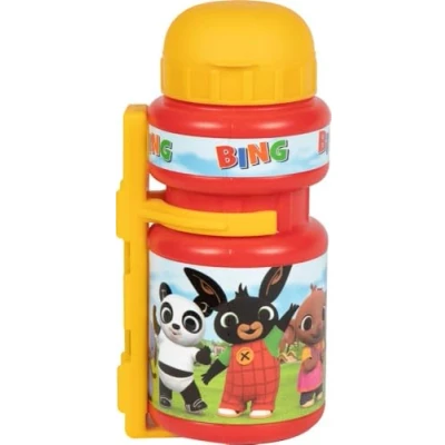 Image de TataWay in viaggio si cresce Gourde de cyclisme enfant Motif lapin Bing Fixation facile pour vélo Sûre et hygiénique, Rouge/Jaune, 350 ml, Polytéréphtalate d’éthylène