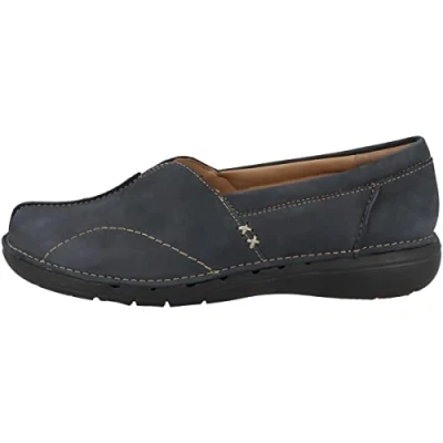 Image de Clarks UN LOOP Stride Mocassins, Femme, Taille: 42, Navy Nubuck