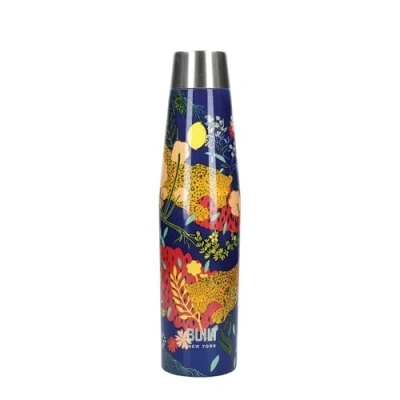 Image de BUILT Apex Bouteille Isotherme avec Bouchon Hermétique, 100% Réutilisable, Sans BPA, Gourde en Acier Inoxydable 18/10, 540 ml, Motif &quot;Abundance&quot;