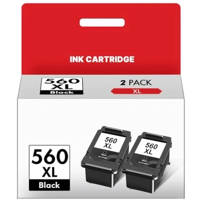 Image de Washope 560XL PG560XL Compatible pour Canon Cartouche 560 561 Pixma TS5350 TS7450a TS5350a TS5300 TS5350i TS5351 TS7450 TS5351a (Noir, 2 Pack)