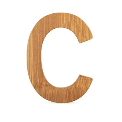 Image de ABC Lettre C en Bambou Durable, Super combinable avec d&#039;autres Lettres comme décoration ou Plaque de Porte, particulièrement adaptée pour Apprendre à Lire Les Enfants Scolaires