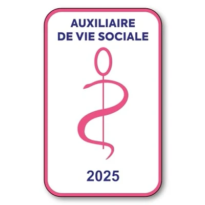 Image de SIGNAL SAFETY Autocollant Sticker Vignette Caducée 2024 pour Pare Brise en Vitrophanie V6 Auxiliaire de Vie Sociale