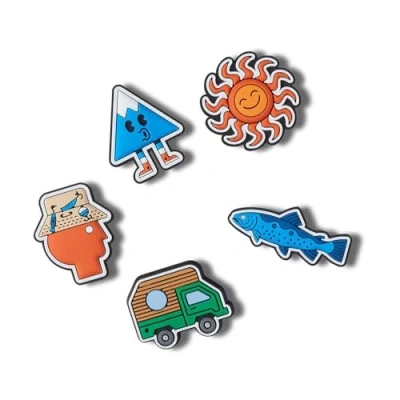 Image de Crocs 5 Pack Nature Jibbitz Shoe Charms, Breloques pour Chaussures Mixte, Day on The Lake, Taille Unique