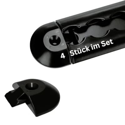 Image de solidpro Embouts I Capuchon d&#039;insertion pour rails d&#039;arrimage Noir semi circulaire