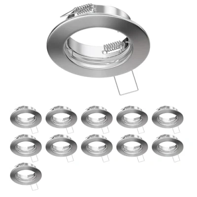 Image de ledscom.de 12 cadres d&#039;encastrement au plafond FERE, rond, chrome mat
