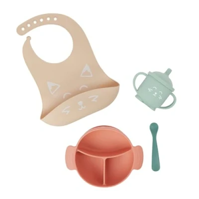 Image de Babymoov Coffret Repas 15 24 m LEARN&#039;ISY, 1 Bol, Tasse, Bavoir, Cuillère, Renard