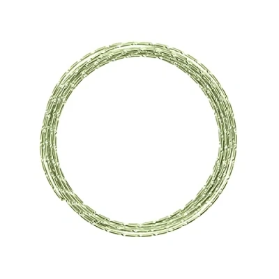 Image de Vaessen Creative Fil Aluminium Ciselé Vert Pomme 5 m x 2 mm Souple Apple Green pour Loisirs Créatifs, Perlage et Bijoux