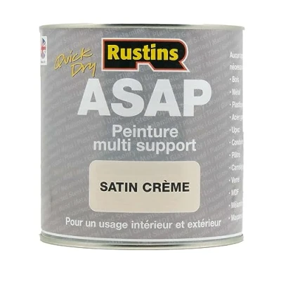 Image de Rustins ASAP Peinture multi supports à séchage rapide Intérieur et extérieur Crème 500ml