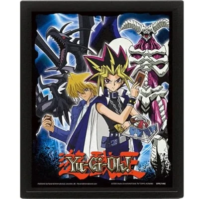 Image de Pyramid International Cadre lenticulaire 3d Vrai effet de mouvement et profondeur Yu Gi Oh Idée cadeau anniversaire 25.5x20.5 Licence officielle