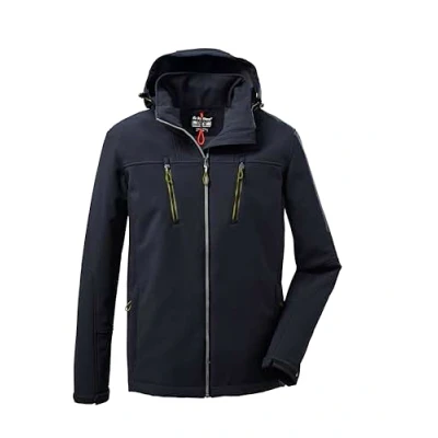 Image de killtec Homme Male Veste softshell/veste d&#039;extérieur avec capuche zippée KOW 163 MN SFTSHLL JCKT JCKT, schwarz, M, 37711 000